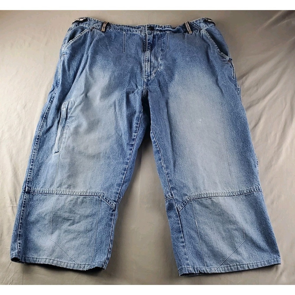 Vintage Parasuco Denim Shorts Mens 32x22  Baggy Skater Wide Leg Jeans Y2K